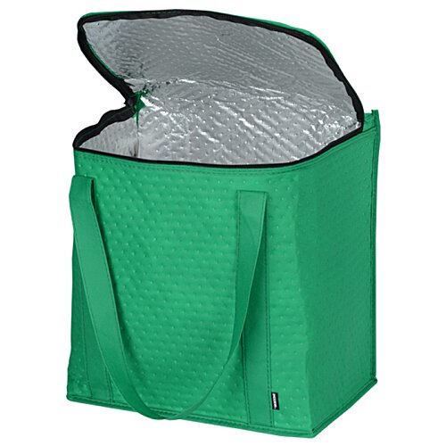 Additional Image 1 - a green bag with a black zipper