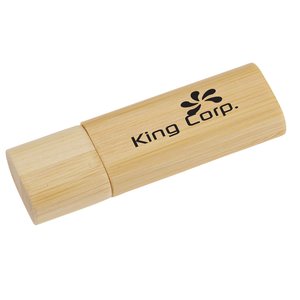 Additional Image 1 - a wooden usb stick with a logo on it