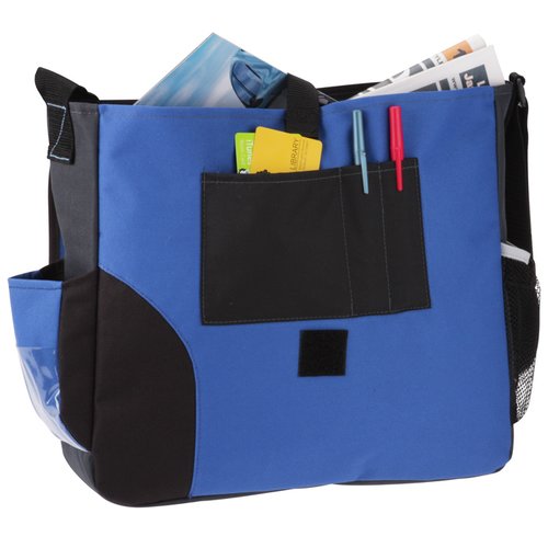 Additional Image 3 - a blue bag with a black pocket