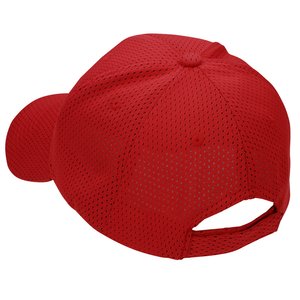 Additional Image 1 - a red hat with a hole in the back