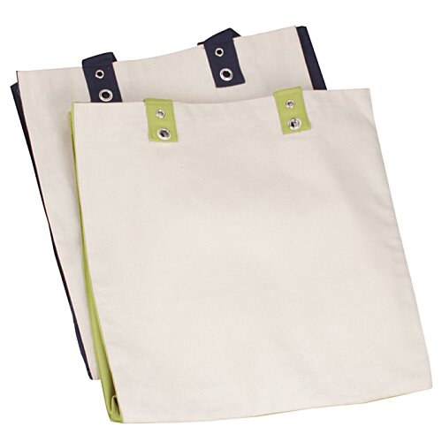Additional Image 1 - a white bag with green handles