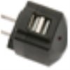 Additional Image 1 - a black adapter with two slots