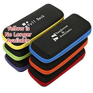 Additional Image 4 - a stack of colorful pencil cases