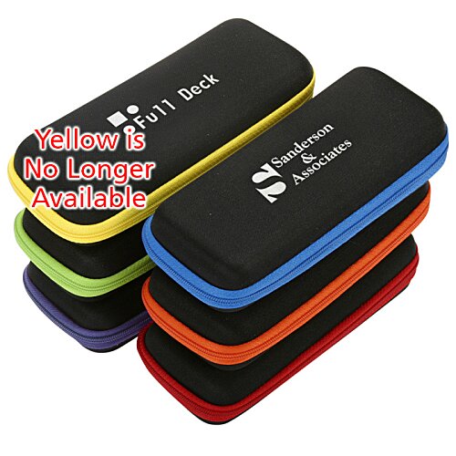 Additional Image 4 - a stack of colorful pencil cases