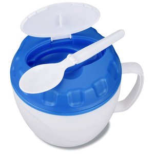 Additional Image 2 - a blue and white cup with a spoon