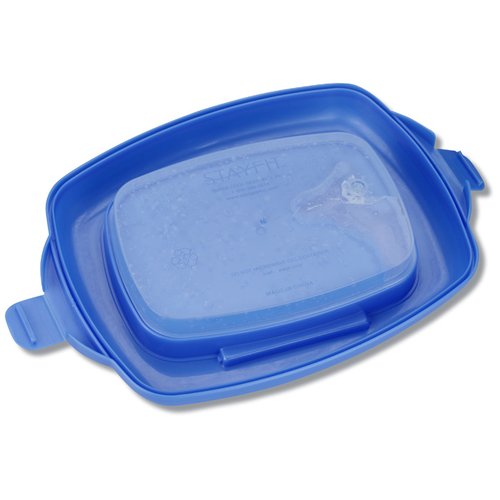 Additional Image 1 - a blue soap dish on a white background