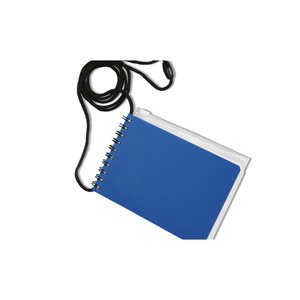 Additional Image 1 - a blue tag with a black cord