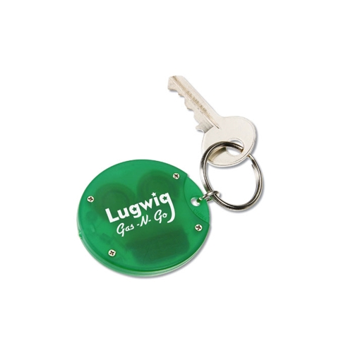Additional Image 2 - a green keychain with a key chain
