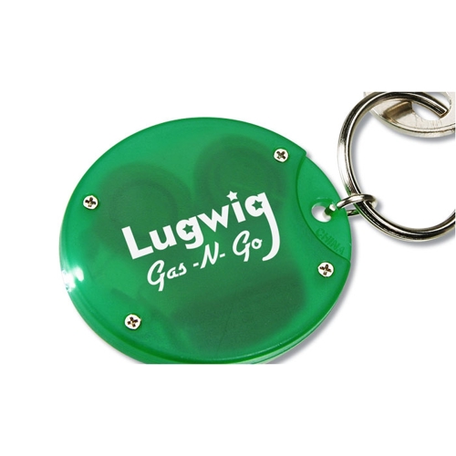 Additional Image 3 - a green key chain with white text