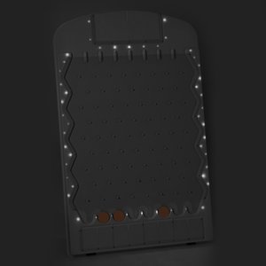 Additional Image 1 - a black rectangular object with white dots