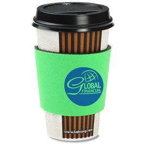Additional Image 2 - a cup with a green sleeve