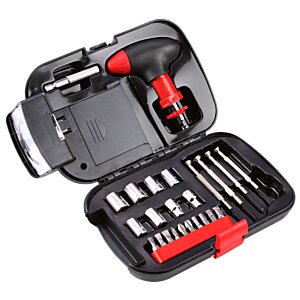 Additional Image 2 - a black and red tool box with a set of bits