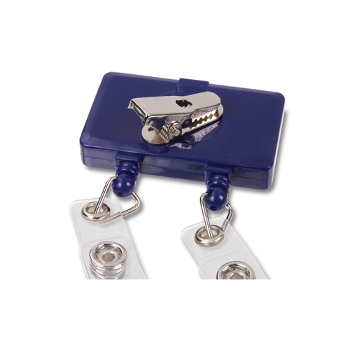 Additional Image 3 - a blue rectangular object with two metal clips