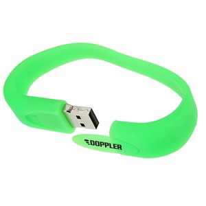 Additional Image 2 - a green wristband with a silver clasp