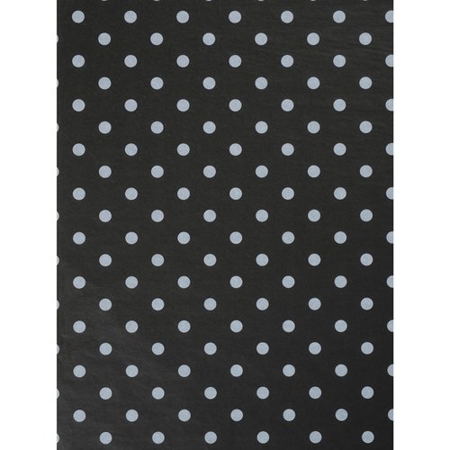 Additional Image 3 - a black and white polka dot fabric
