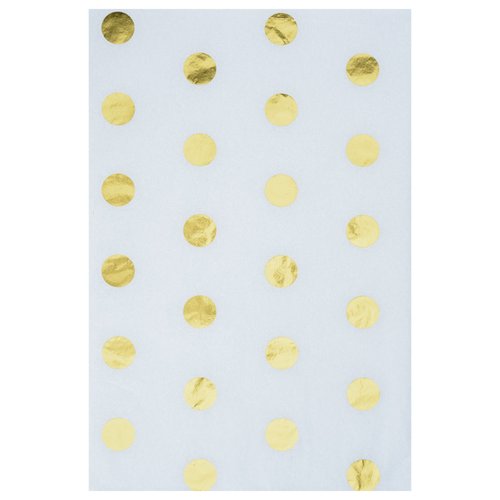 Additional Image 2 - a white and gold polka dot wrapping paper