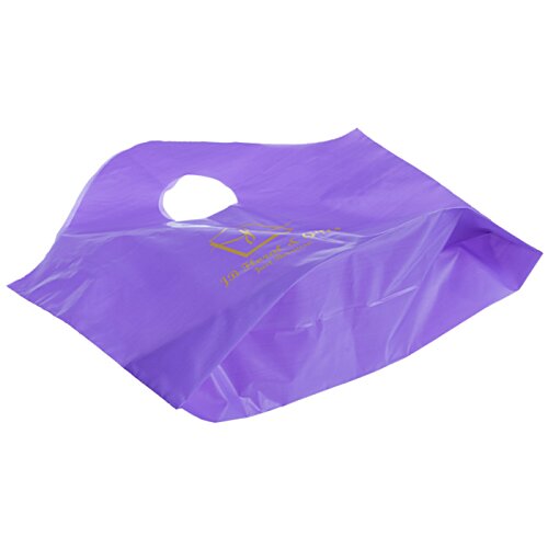 Additional Image 2 - a purple plastic bag with a hole in the middle