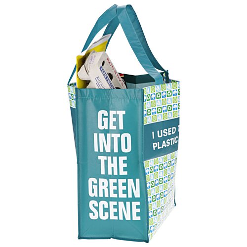 Additional Image 1 - a blue bag with white text