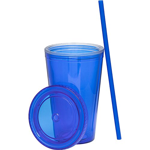 Additional Image 1 - a green cup with a lid and straw