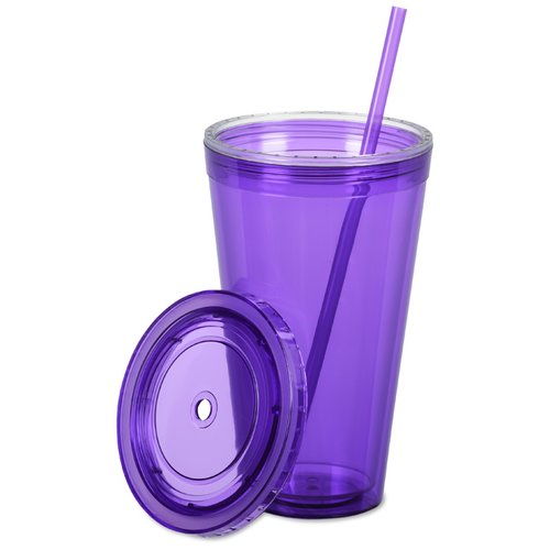 Additional Image 1 - a purple cup with a straw