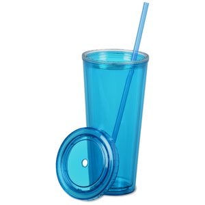 Additional Image 1 - a blue cup with a straw