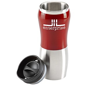 Additional Image 1 - a red and silver tumbler