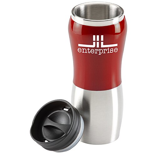 Additional Image 1 - a red and silver tumbler