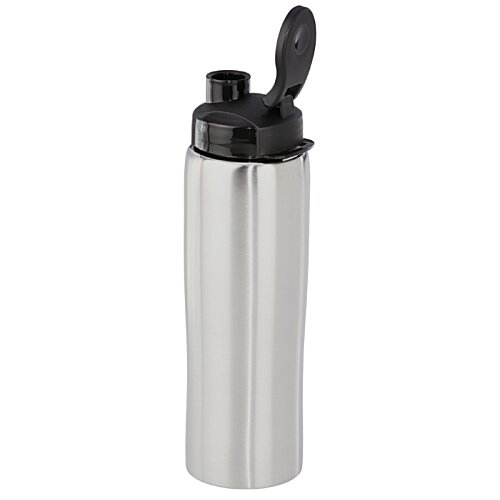 Additional Image 1 - a silver and black water bottle