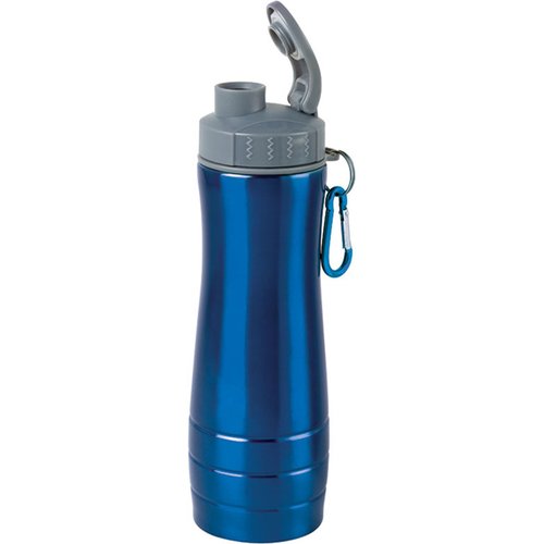 Additional Image 1 - a blue water bottle with a white cap
