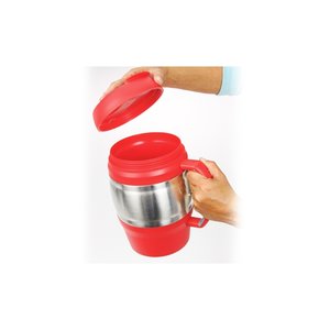 Additional Image 3 - a red and silver mug