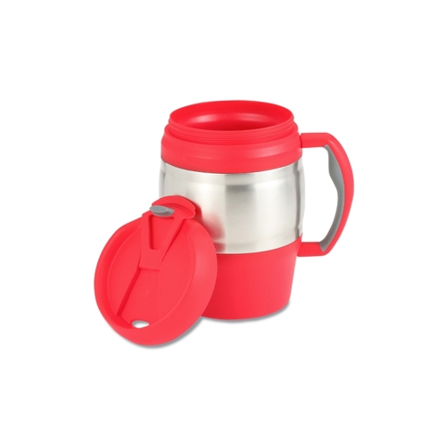 Additional Image 2 - a red and silver coffee mug