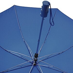 Additional Image 2 - a blue umbrella with a metal handle