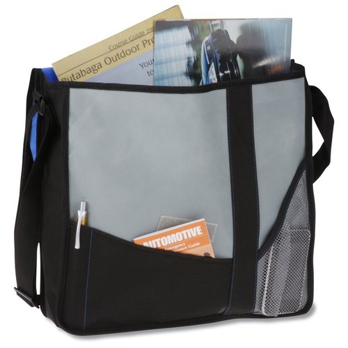 Additional Image 2 - a black and grey bag with a black strap