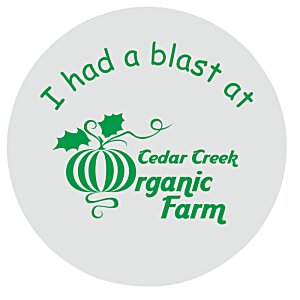 Additional Image 1 - a white circle with green text