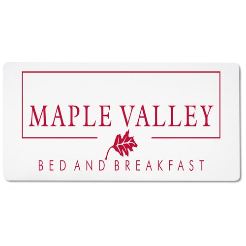 Additional Image 1 - a white rectangular sign with red text