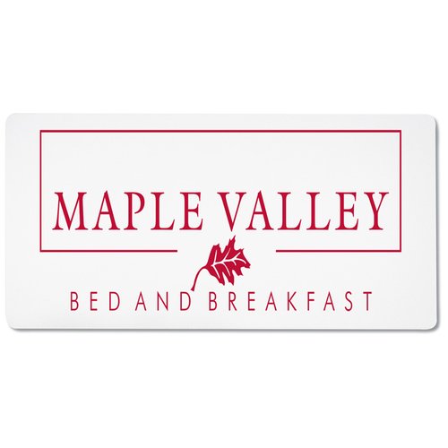 Additional Image 1 - a white rectangular sign with red text