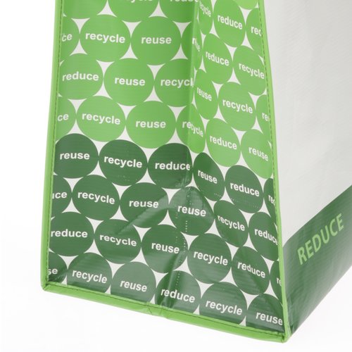 Additional Image 4 - a green and white shopping bag