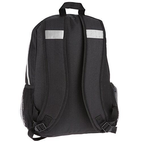 Additional Image 3 - a black backpack with a white stripe