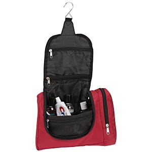 Additional Image 1 - a black and red bag with a red zipper
