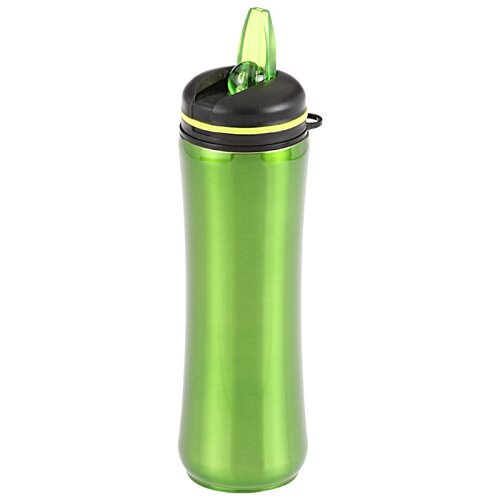 Additional Image 1 - a green water bottle with a black lid