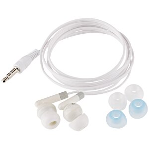 Additional Image 1 - a white cable with blue ear buds