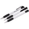 a group of pens with black caps