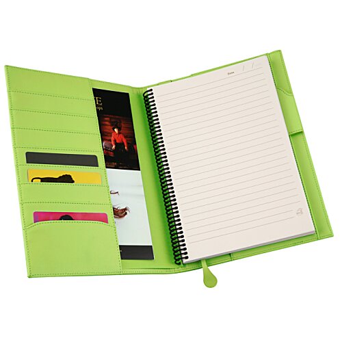Additional Image 1 - a green folder with a white paper and a red light