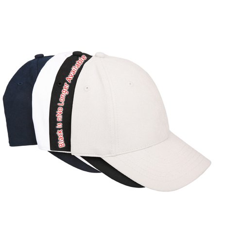 Additional Image 1 - a white hat with black trim
