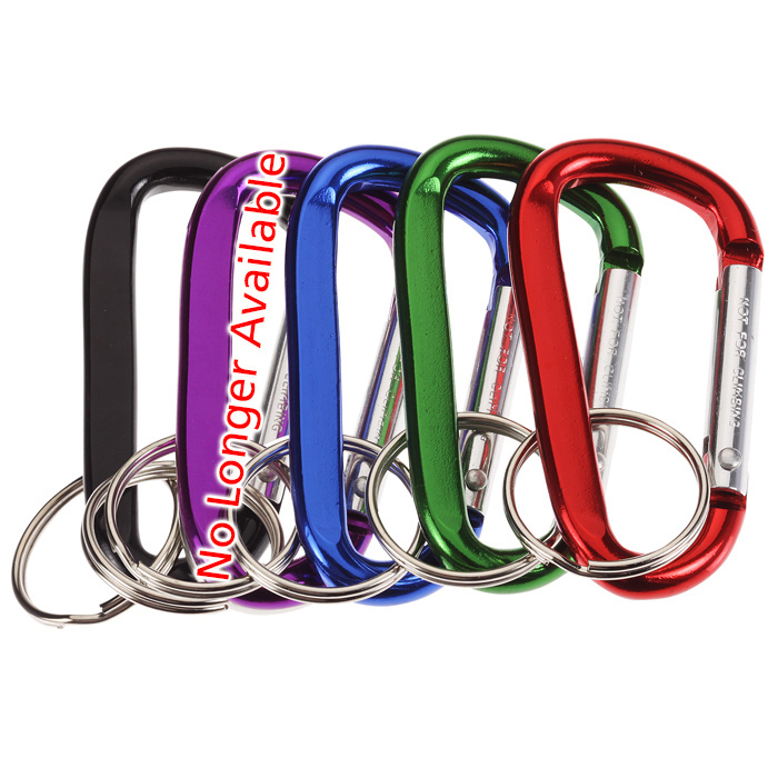 Wholesale SUPERFINDINGS 20Pcs 4 Colors Plastic Carabiner Keychain 