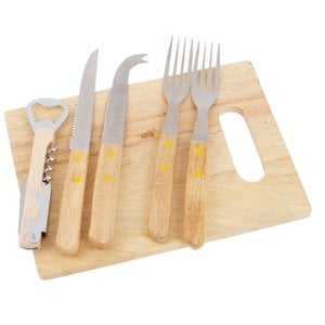 Additional Image 2 - a set of knives on a cutting board