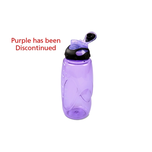 Additional Image 1 - a purple water bottle with a black lid