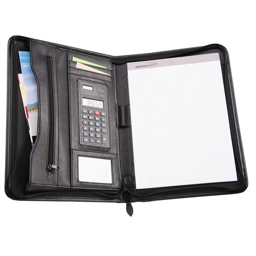 Additional Image 1 - a black folder with a pen and a white sheet
