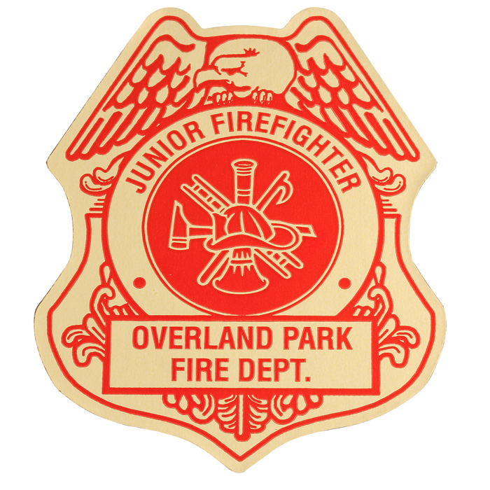  Lapel Sticker by the Roll - Junior Firefighter Badge