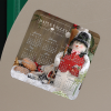 View Image 5 of 5 of Greeting Card with Magnetic Calendar - Snowman